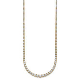 14k 9 7/8 carat Lab Grown Diamond VS+ F+ Complete Round 18 inch Graduated Tennis Necklace